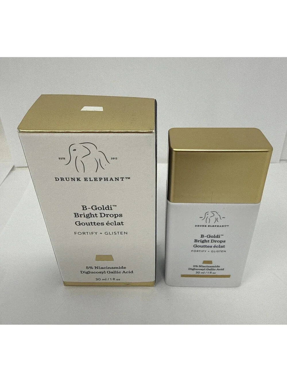 Drunk Elephant B-Goldi Bright Illuminating Drops - 1 Fl Oz / 30mL NIB RM 3